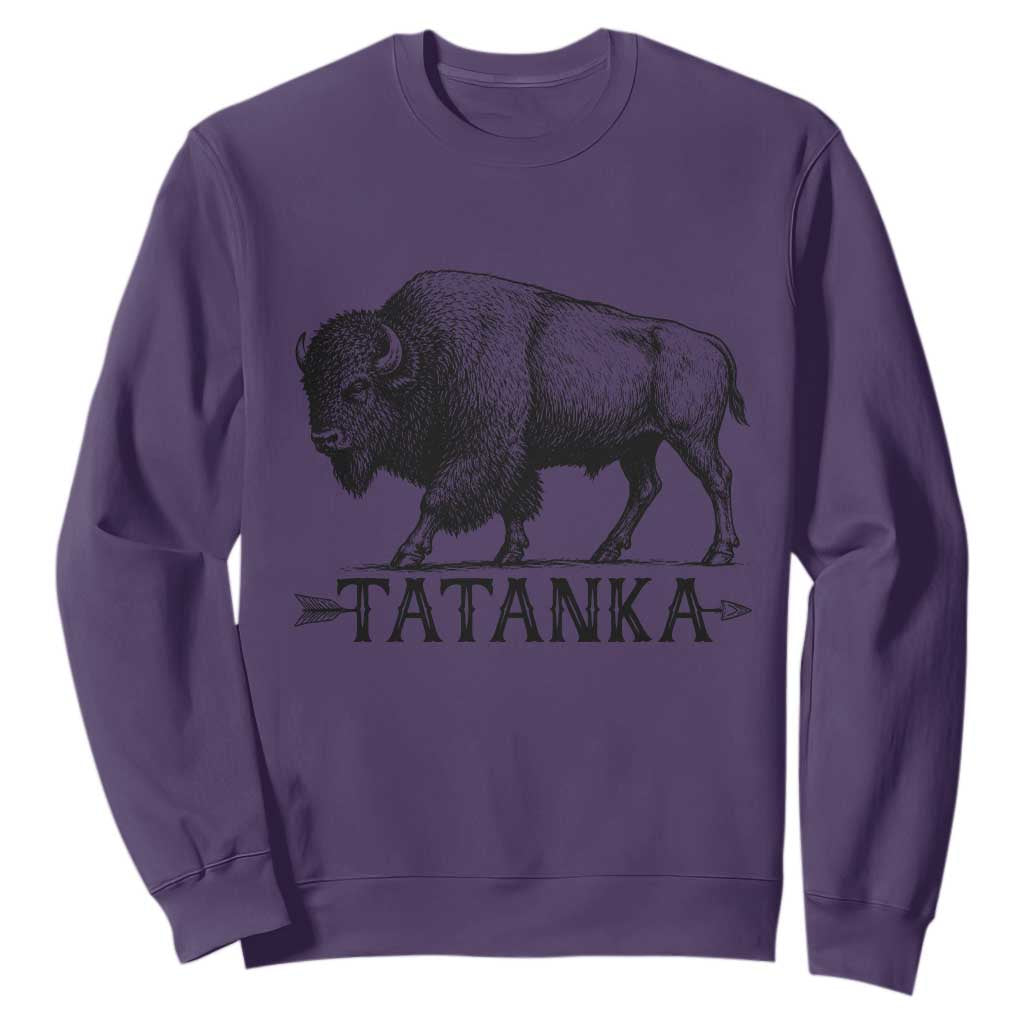 Tatanka Lakota Buffalo Bison Native American West Wildlife Sweatshirt TS14 Purple Print Your Wear