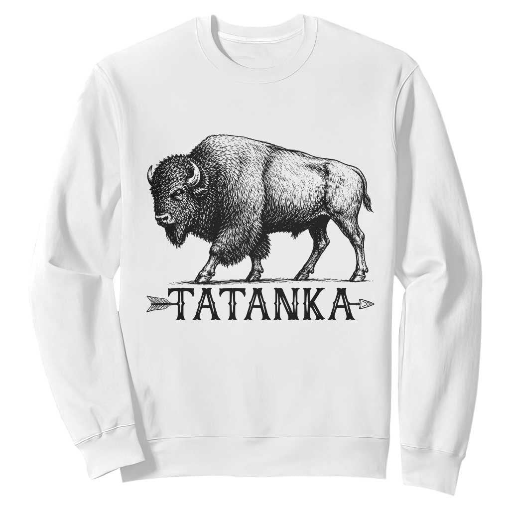 Tatanka Lakota Buffalo Bison Native American West Wildlife Sweatshirt TS14 White Print Your Wear