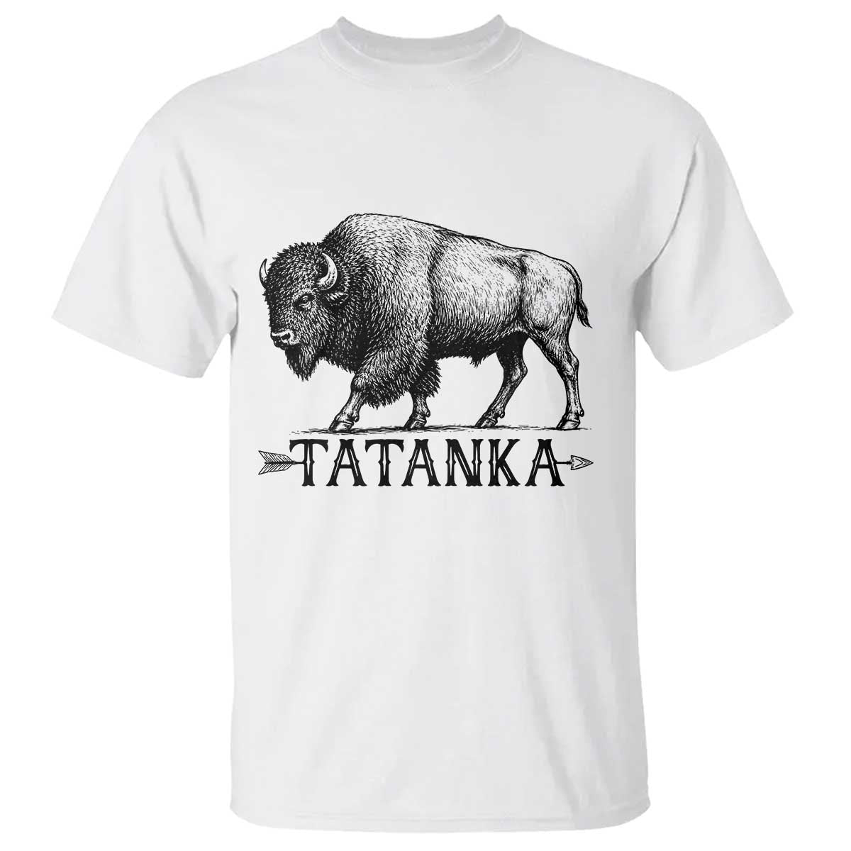 Tatanka Lakota Buffalo Bison Native American West Wildlife T Shirt TS14 White Print Your Wear
