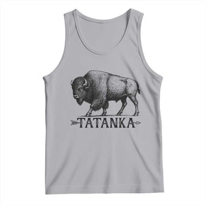 Tatanka Lakota Buffalo Bison Native American West Wildlife Tank Top TS14 Athletic Heather Print Your Wear