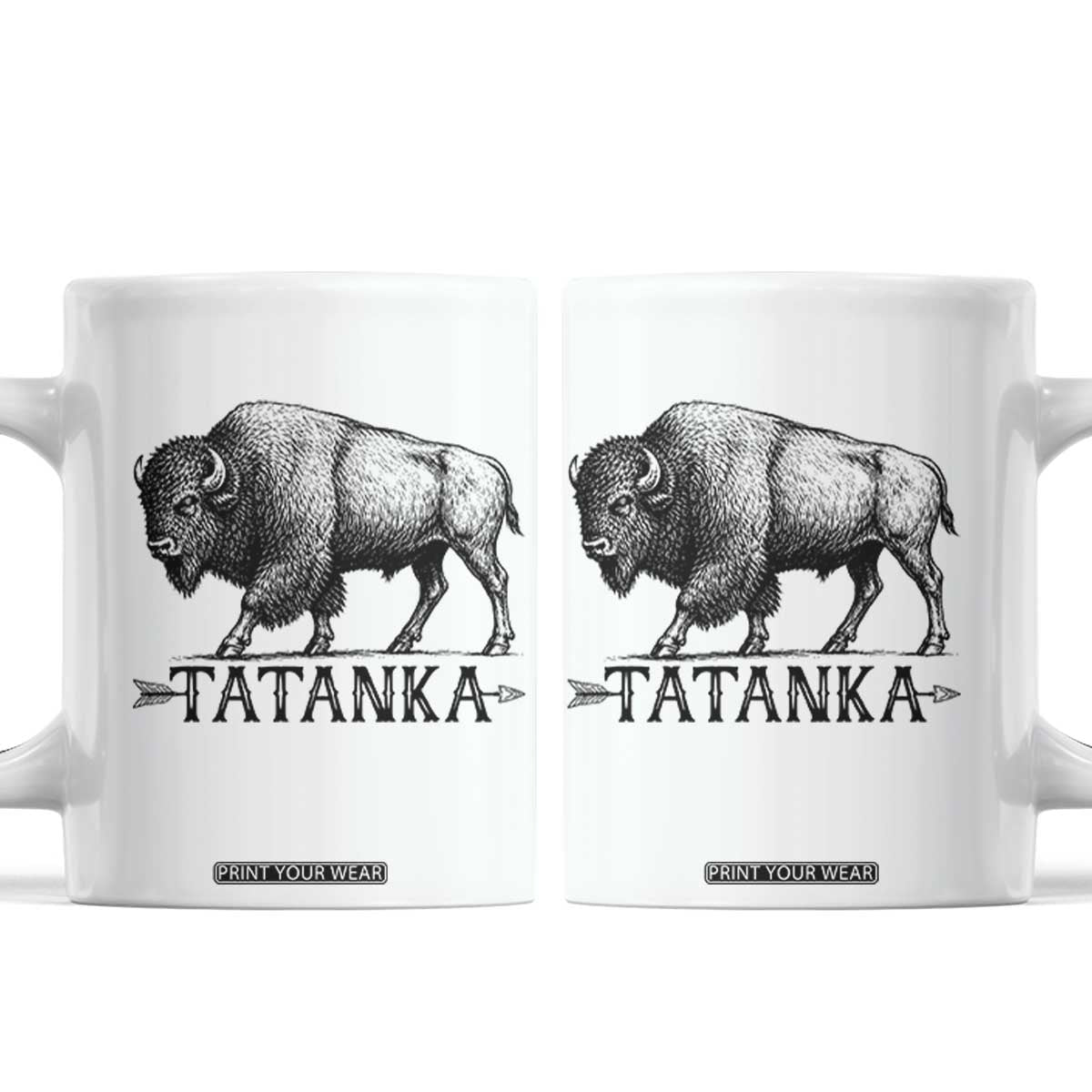 Tatanka Lakota Buffalo Bison Native American West Wildlife Coffee Mug TS14 White Print Your Wear