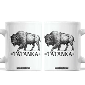 Tatanka Lakota Buffalo Bison Native American West Wildlife Coffee Mug TS14 White Print Your Wear