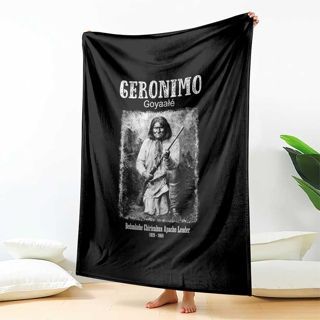 Geronimo Apache Leader American Indian History Throw Blanket TS14 Print Your Wear