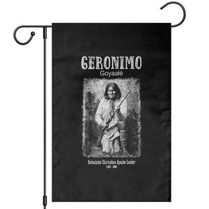 Geronimo Apache Leader American Indian History Garden Flag TS14 Black Print Your Wear