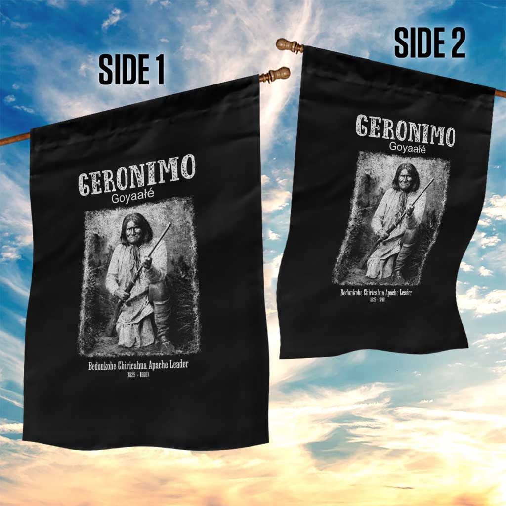 Geronimo Apache Leader American Indian History Garden Flag TS14 Print Your Wear