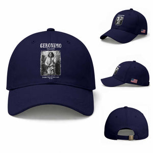 Geronimo Apache Leader American Indian History Baseball Cap TS14 Baseball Cap Universal Fit Dark Blue Print Your Wear