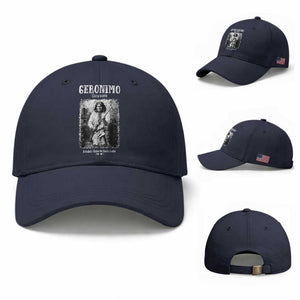 Geronimo Apache Leader American Indian History Baseball Cap TS14 Baseball Cap Universal Fit Navy Print Your Wear