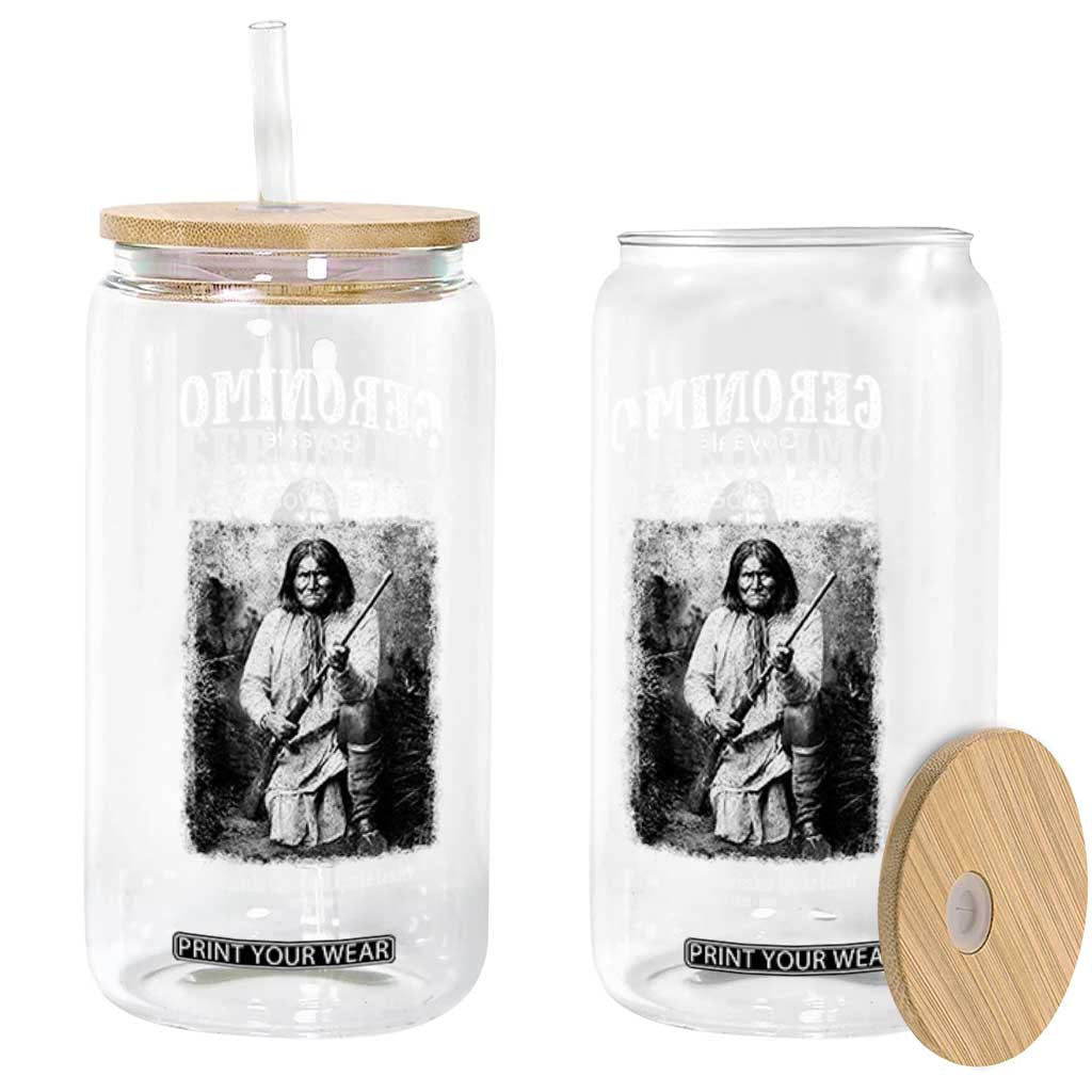 Geronimo Apache Leader American Indian History Glass Can TS14 Print Your Wear