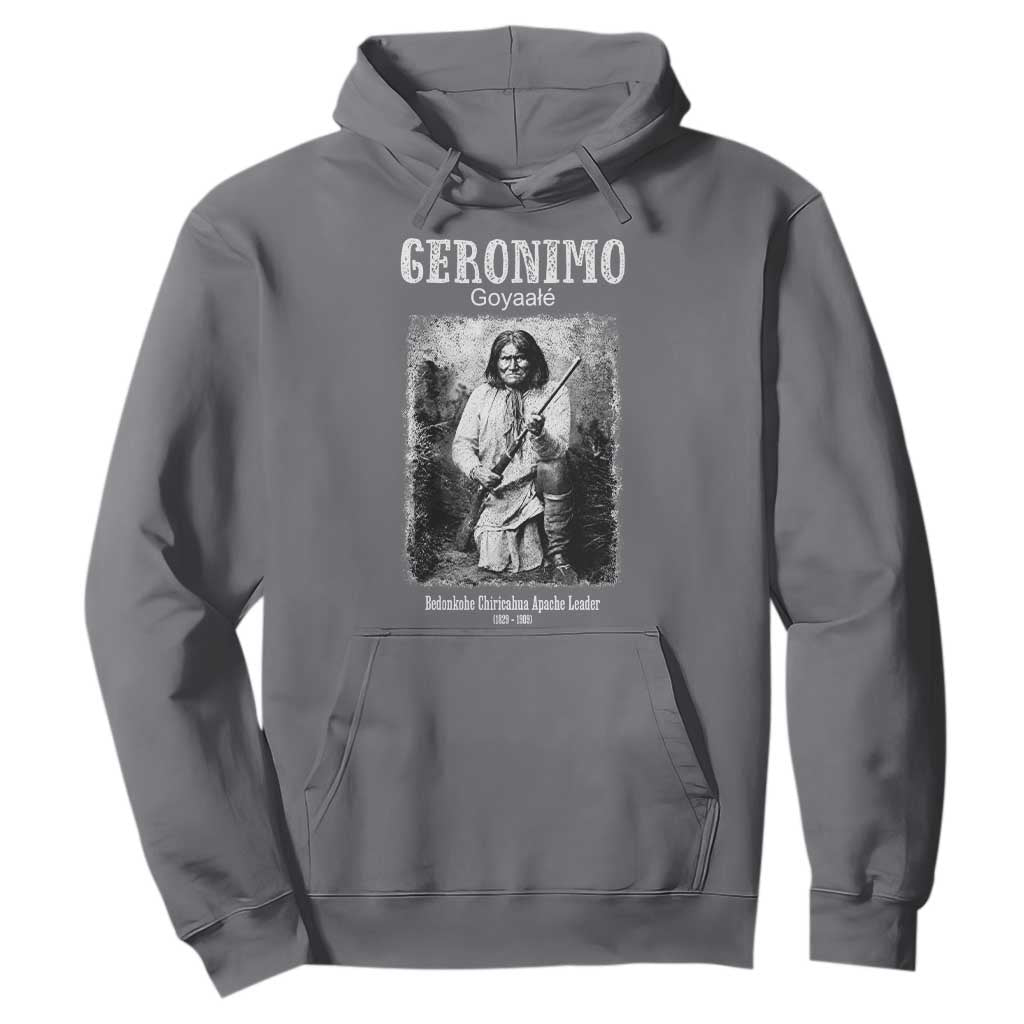 Geronimo Apache Leader American Indian History Hoodie TS14 Charcoal Print Your Wear