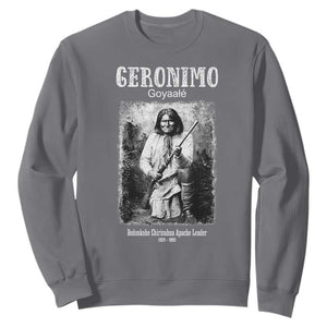 Geronimo Apache Leader American Indian History Sweatshirt TS14 Charcoal Print Your Wear