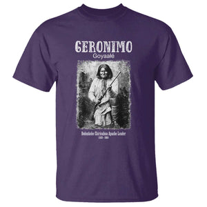 Geronimo Apache Leader American Indian History T Shirt TS14 Purple Print Your Wear