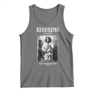 Geronimo Apache Leader American Indian History Tank Top TS14 Black Heather Print Your Wear