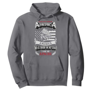 Apache Tribe Native American Indian Pride Hoodie I Was Not Born In America TS14 Charcoal Print Your Wear