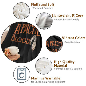 Apache Blood Roots for Proud Native American Peoples Throw Blanket TS14 Print Your Wear