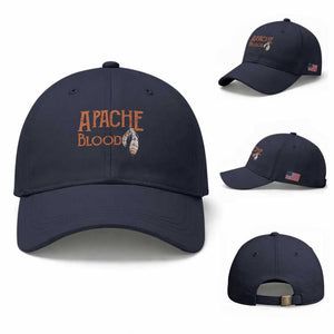 Apache Blood Roots for Proud Native American Peoples Baseball Cap TS14 Baseball Cap Universal Fit Navy Print Your Wear