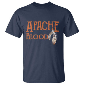 Apache Blood Roots for Proud Native American Peoples T Shirt TS14 Navy Print Your Wear