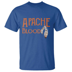 Apache Blood Roots for Proud Native American Peoples T Shirt TS14 Royal Blue Print Your Wear
