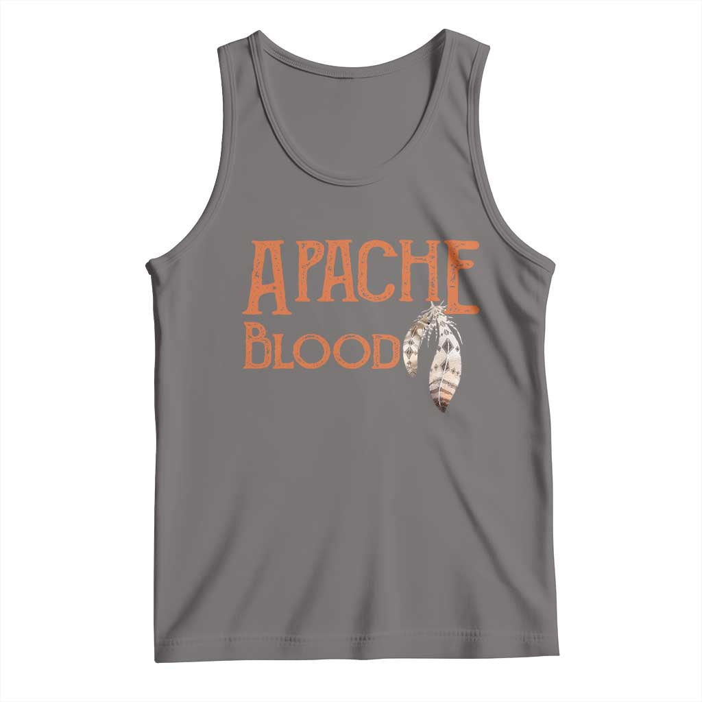 Apache Blood Roots for Proud Native American Peoples Tank Top TS14 Deep Heather Print Your Wear