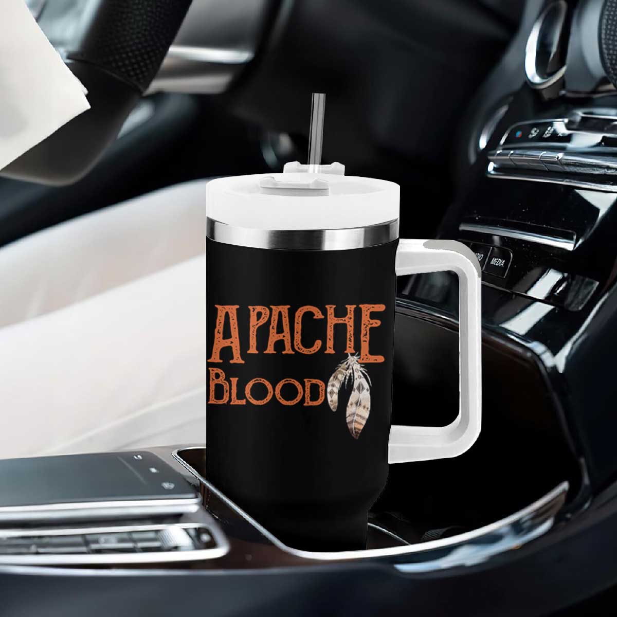 Apache Blood Roots for Proud Native American Peoples Tumbler With Handle TS14 Print Your Wear