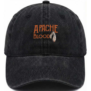 Apache Blood Roots for Proud Native American Peoples Washed Cotton Baseball Cap TS14 Print Your Wear
