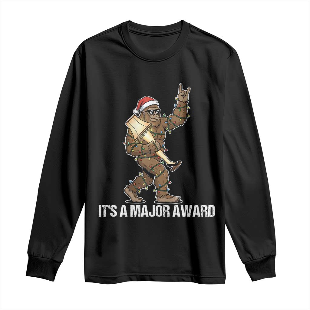 Leg Lamp Christmas Long Sleeve Shirt Funny Bigfoot Fra Gee Leh Xmas TS14 Black Print Your Wear
