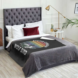 Stupid Canadian Wolf Bird Throw Blanket Sarcastic Animal Meme TS14 Print Your Wear