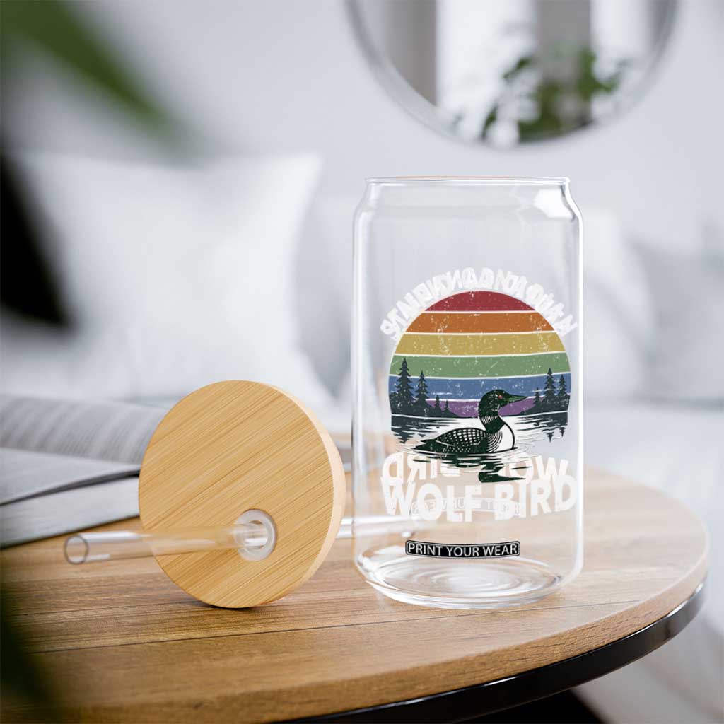 Stupid Canadian Wolf Bird Glass Can Sarcastic Animal Meme TS14 Print Your Wear