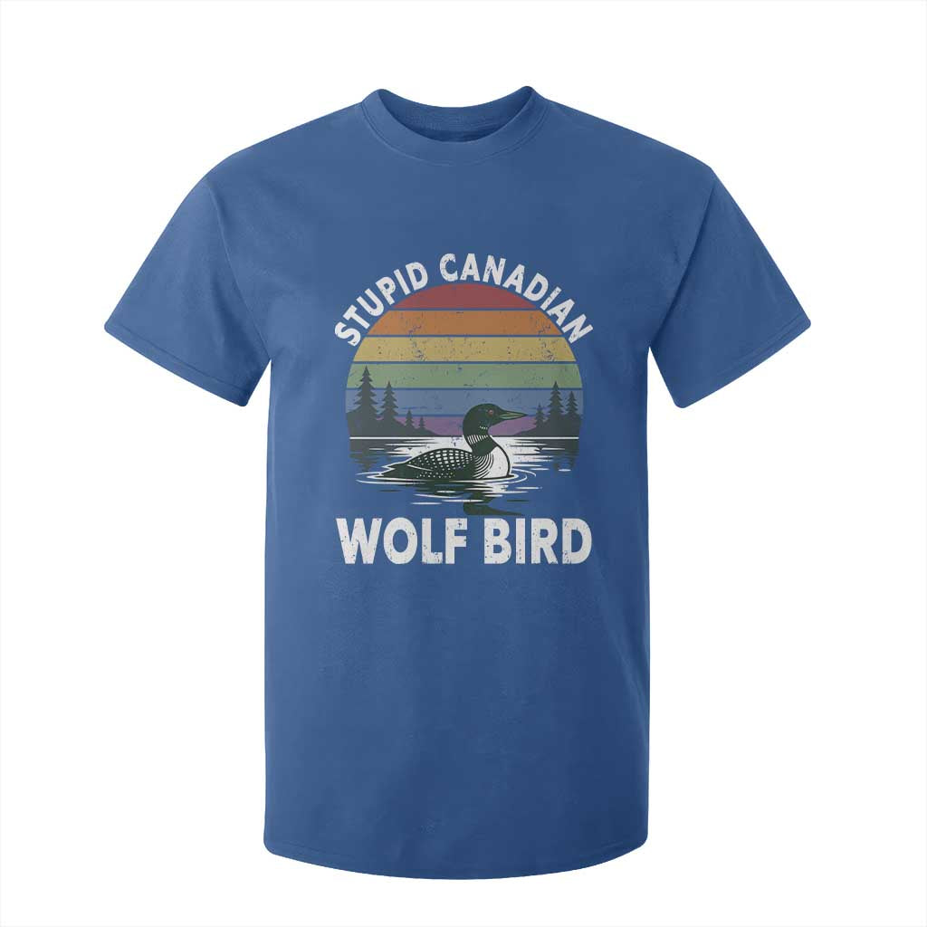 Stupid Canadian Wolf Bird T Shirt For Kid Sarcastic Animal Meme TS14 Royal Blue Print Your Wear