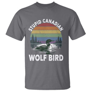 Stupid Canadian Wolf Bird T Shirt Sarcastic Animal Meme TS14 Charcoal Print Your Wear