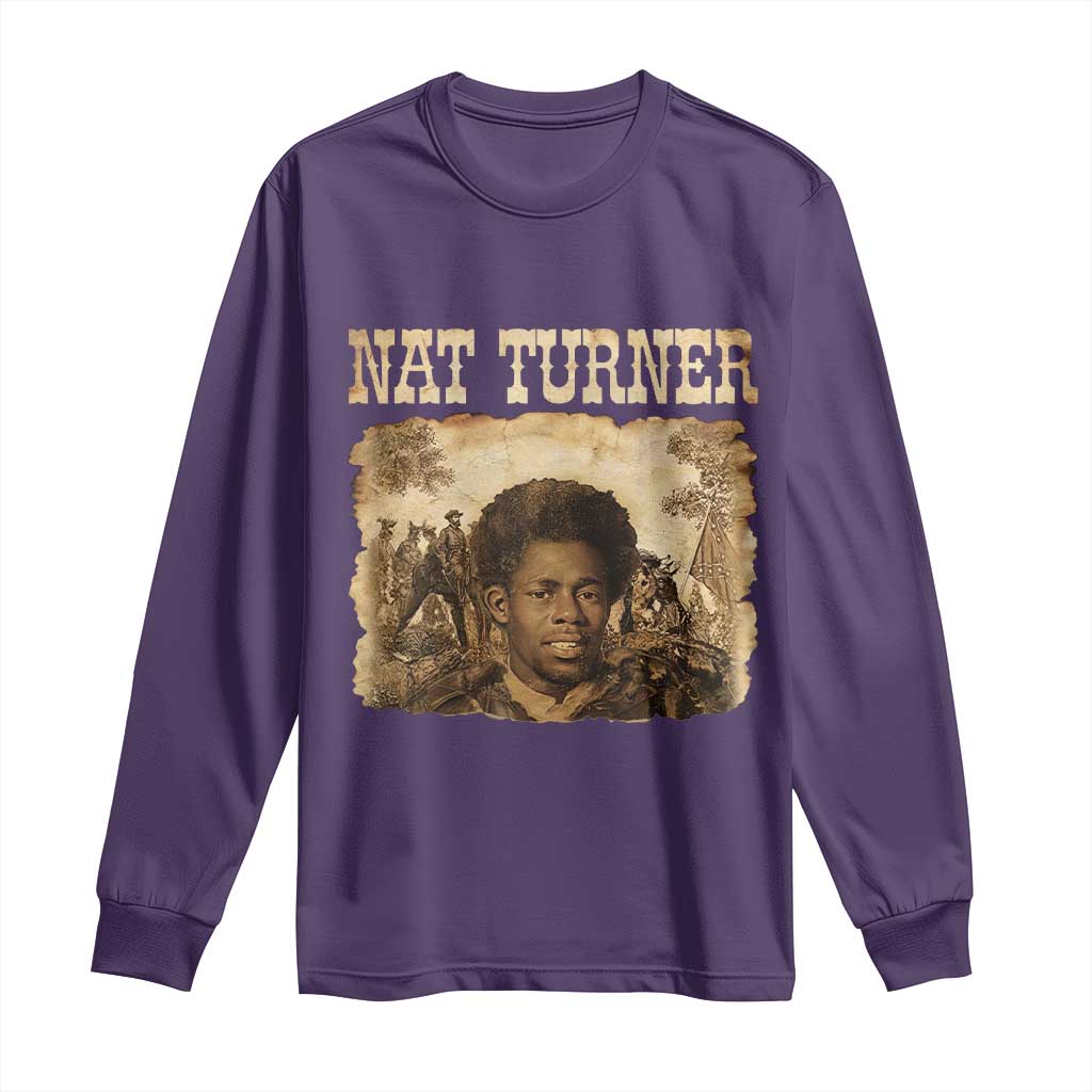 Nat Turner Long Sleeve Shirt Black History African American TS14 Purple Print Your Wear