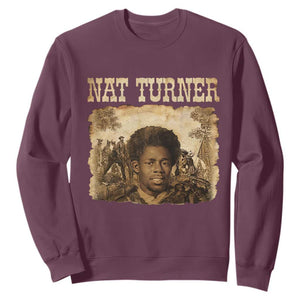 Nat Turner Sweatshirt Black History African American TS14 Maroon Print Your Wear