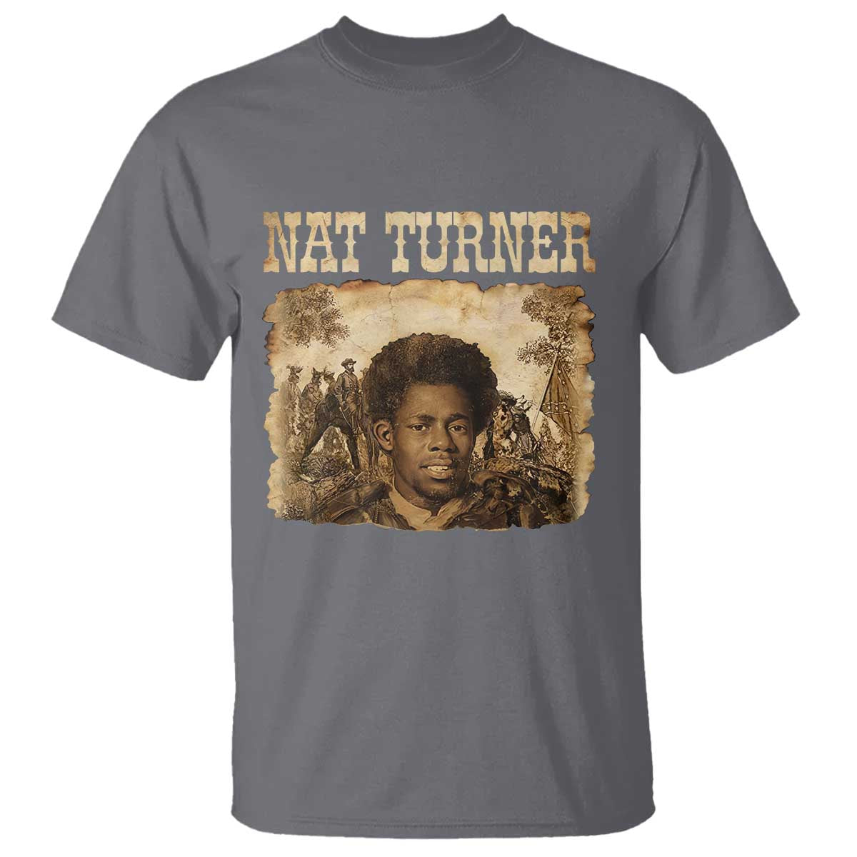 Nat Turner T Shirt Black History African American TS14 Charcoal Print Your Wear