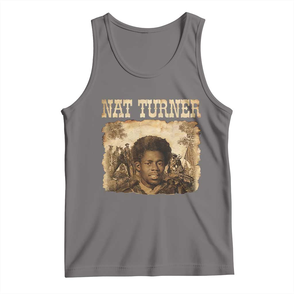 Nat Turner Tank Top Black History African American TS14 Deep Heather Print Your Wear