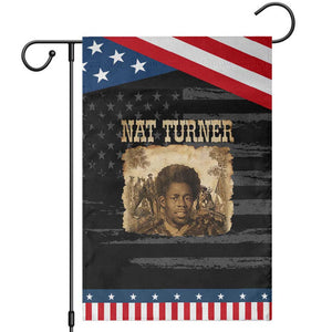 Nat Turner Garden Flag Black History African American TS14 Distressed Black Blue Print Your Wear