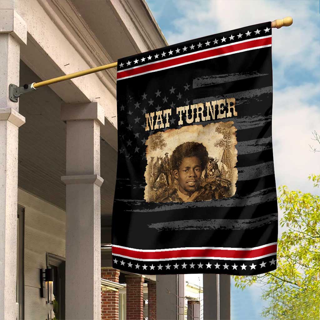 Nat Turner Garden Flag Black History African American TS14 Distressed Black Red Print Your Wear