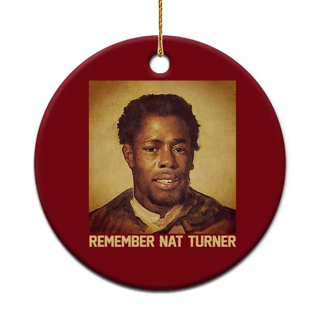 Nat Turner Ceramic Ornament Black History Month TS14 1pc Red Print Your Wear
