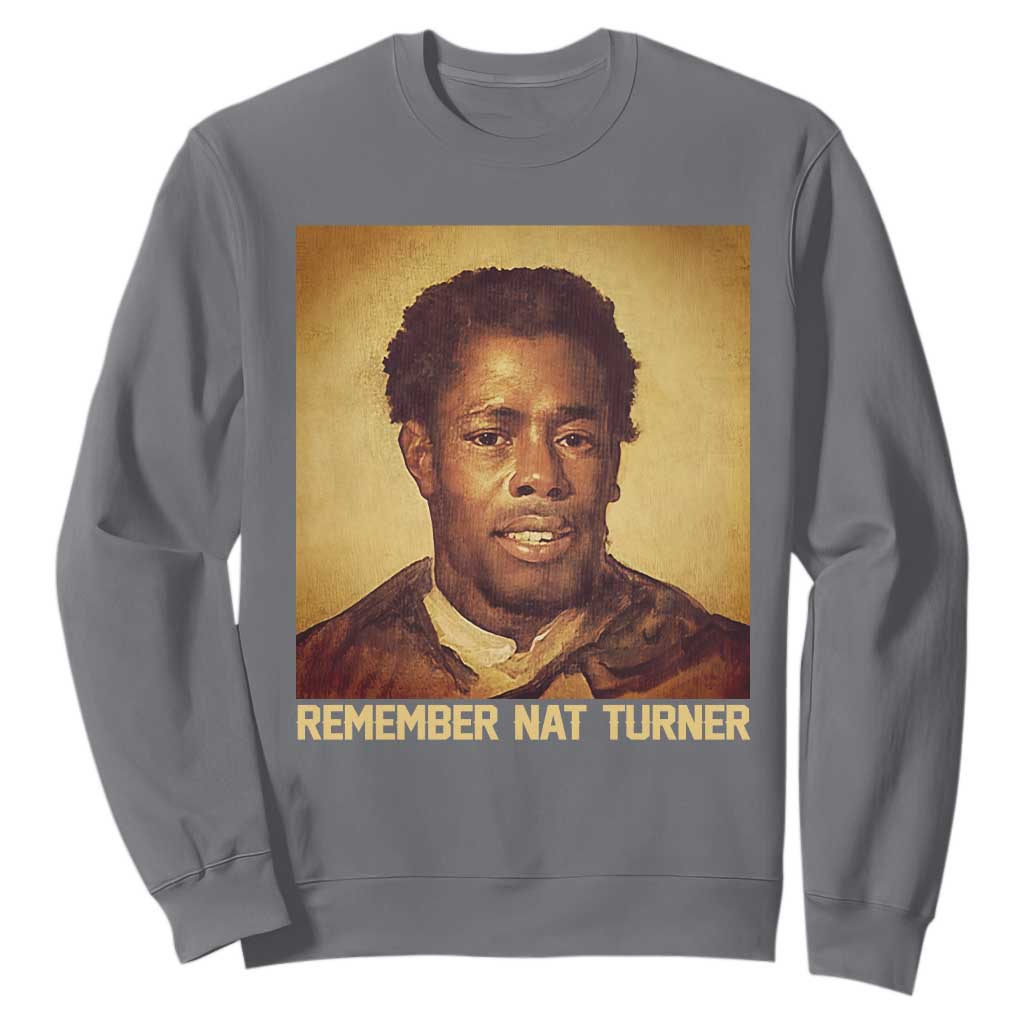 Nat Turner Sweatshirt Black History Month TS14 Charcoal Print Your Wear