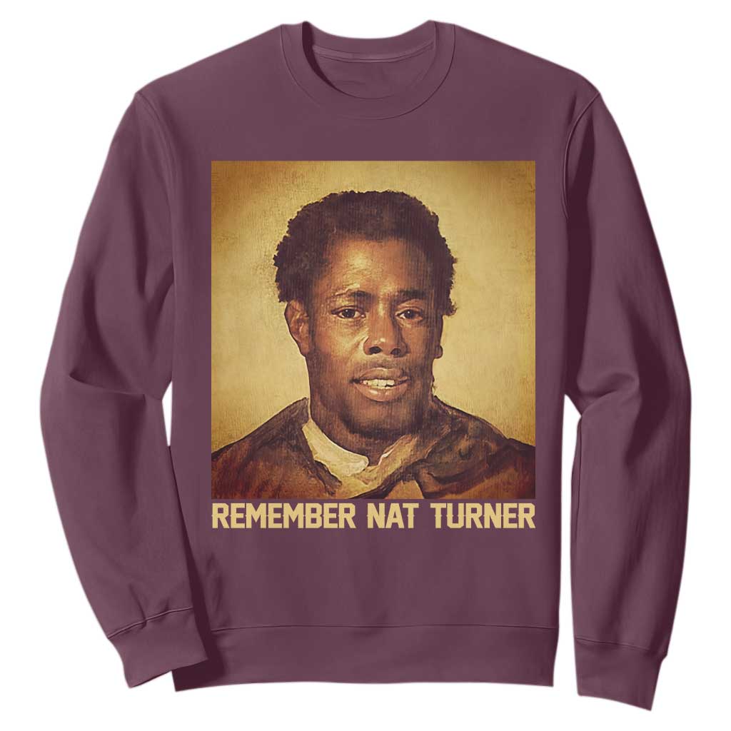 Nat Turner Sweatshirt Black History Month TS14 Maroon Print Your Wear