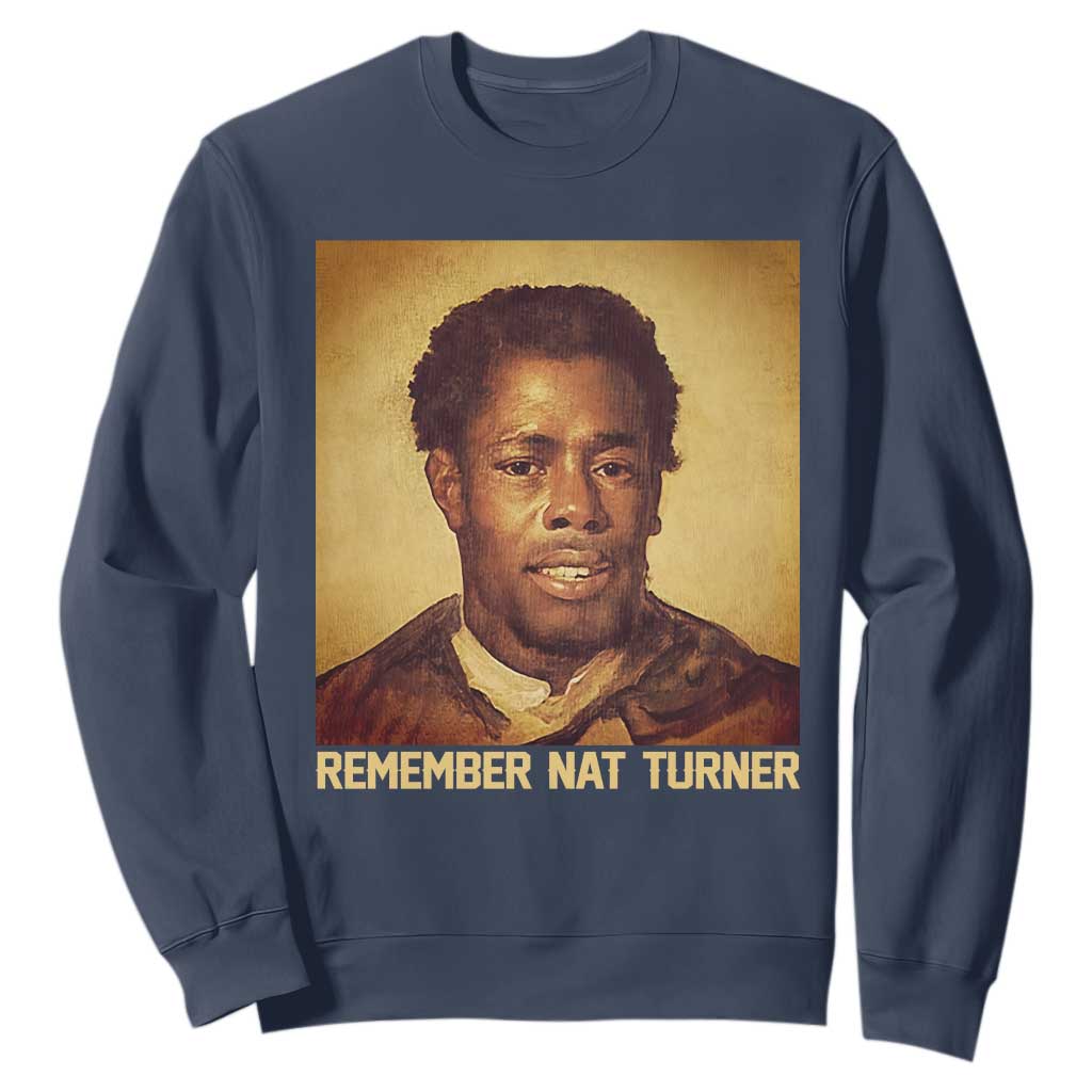 Nat Turner Sweatshirt Black History Month TS14 Navy Print Your Wear