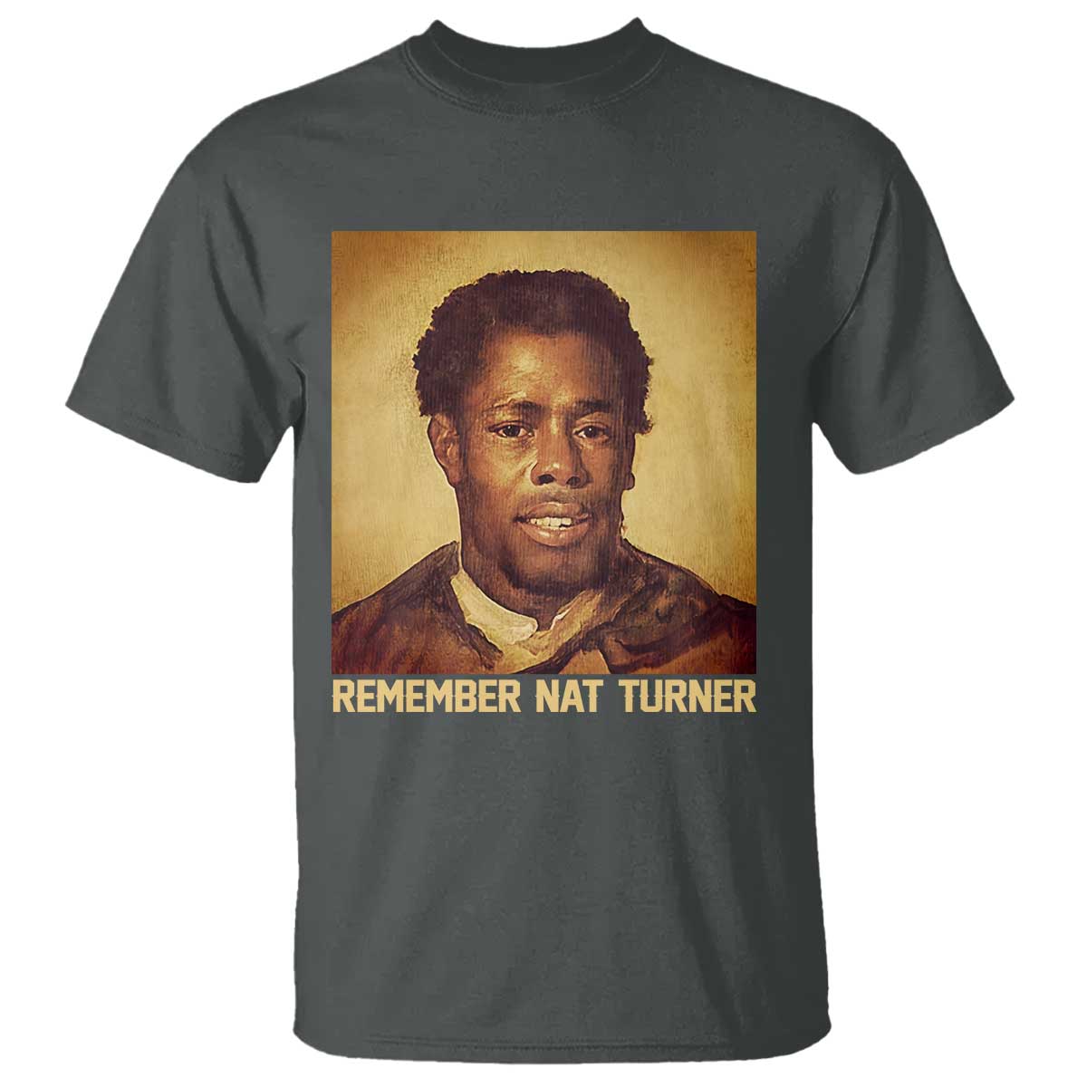 Nat Turner T Shirt Black History Month TS14 Dark Heather Print Your Wear