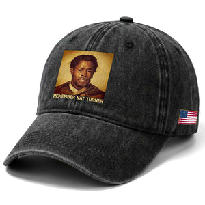 Nat Turner Washed Cotton Baseball Cap Black History Month TS14 Print Your Wear