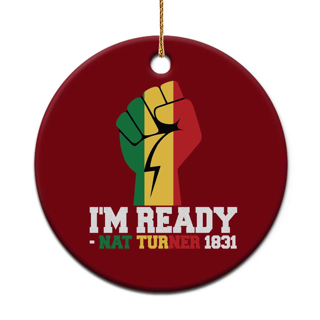 Nat Turner Quote Ceramic Ornament Black History African American TS14 1pc Red Print Your Wear
