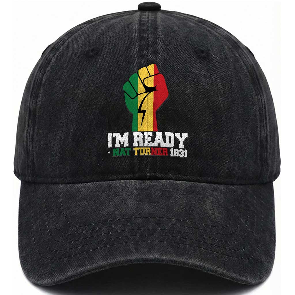 Nat Turner Quote Washed Cotton Baseball Cap Black History African American TS14 Washed Cap Universal Fit Black Print Your Wear