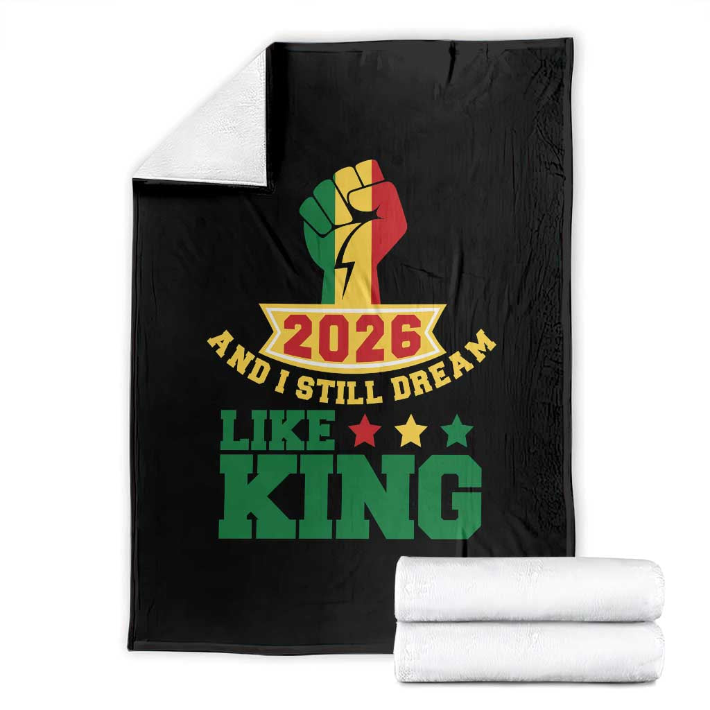 MLK Day Throw Blanket 2026 And I Still Dream Like King TS14 Black Print Your Wear
