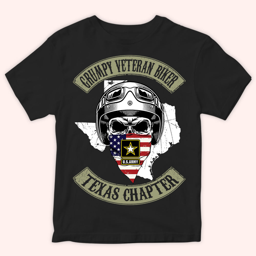 Personalized Veteran T Shirt Grumpy Veteran Biker CTM Youth Custom - Printyourwear