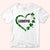 Personalized St Patricks Day Grandma T Shirt With Grandkids Name Heart Shamrock CTM Youth Custom - Printyourwear