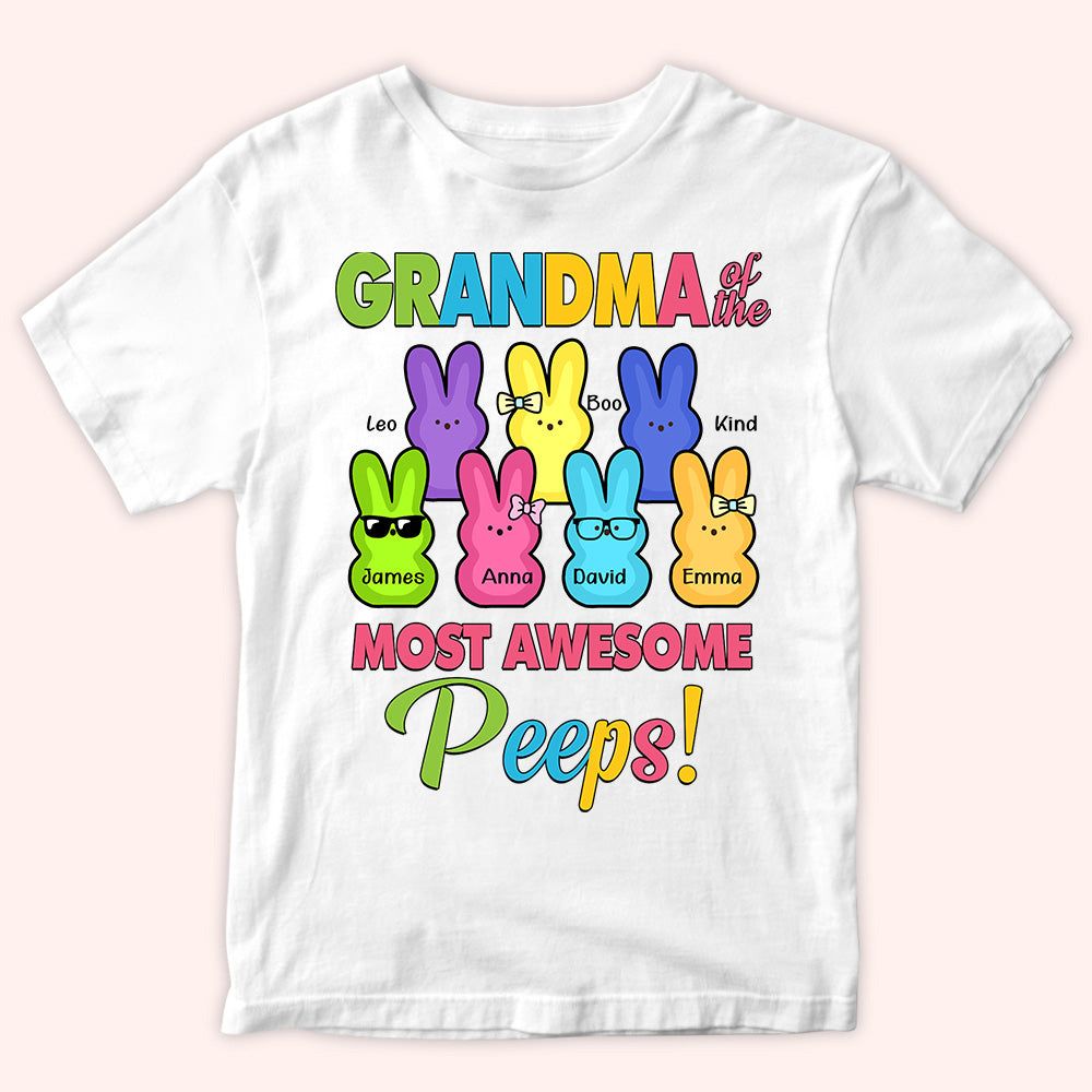 Easter Personalized Grandma Of The Most Awesome Peeps T Shirt CTM Youth Custom - Printyourwear