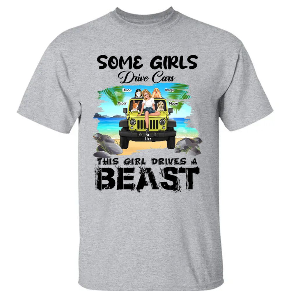 JP Girl Personalized T Shirt Some Girls Drive Cars, This Girl Drive a Beast CTM Hoodie Youth Custom - Printyourwear