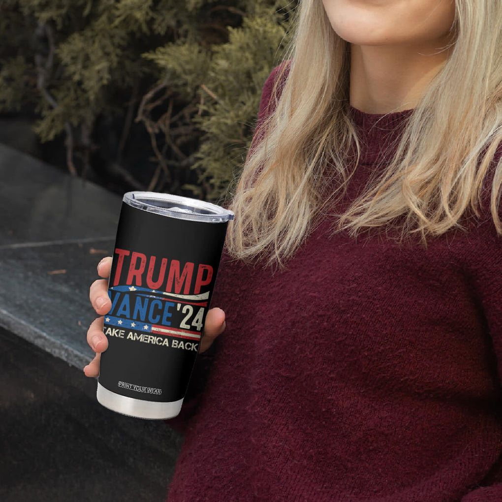 Personalized 2024 Election Tumbler Cup Custom Name 47th US President Supporter Retro CTM02 Print Your Wear