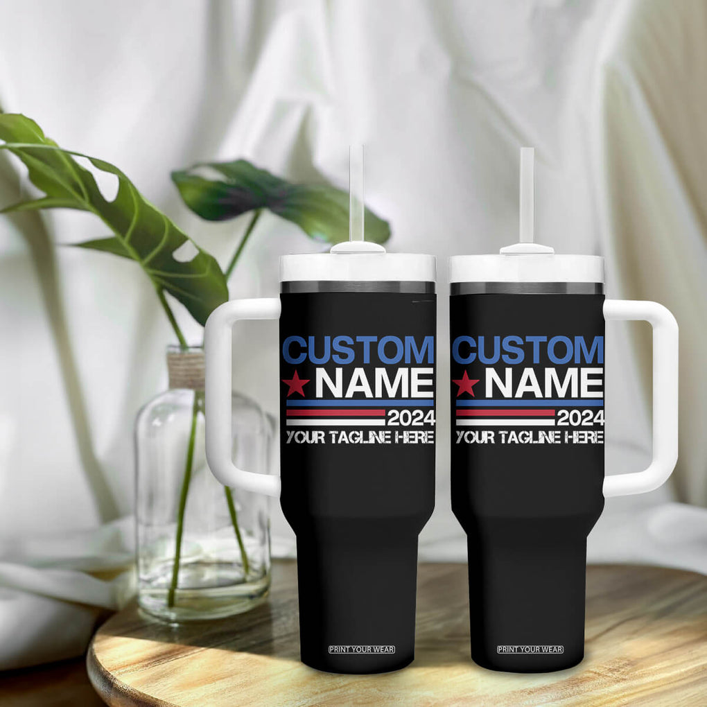 Personalized Election Tumbler With Handle Custom Name 2024 US President Supporter CTM02 Print Your Wear